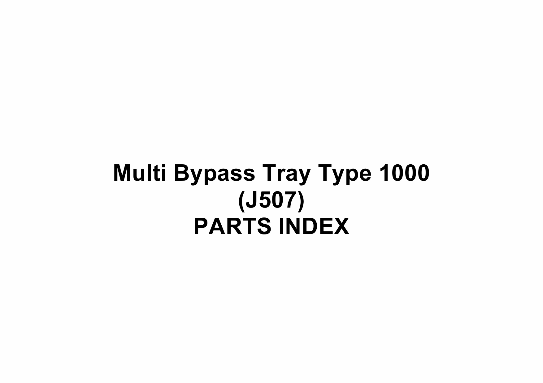 RICOH Options J507 Multi-Bypass-Tray-Type-1000 Parts Catalog PDF download-5 RICOH Options J507 Multi-Bypass-Tray-Type-1000 Parts Catalog PDF download-5